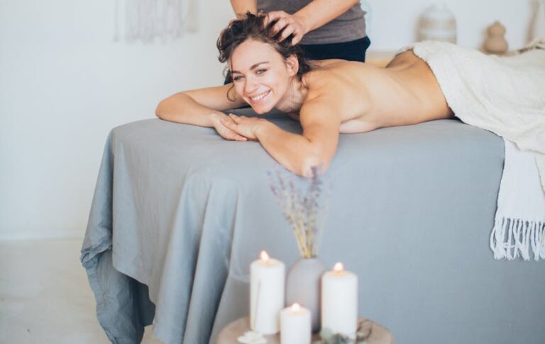 woman getting a massage